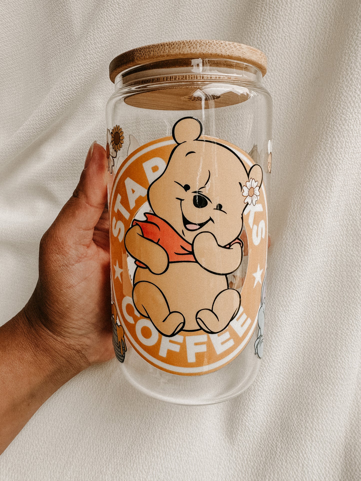 Winnie the Pooh Beer Can Glass