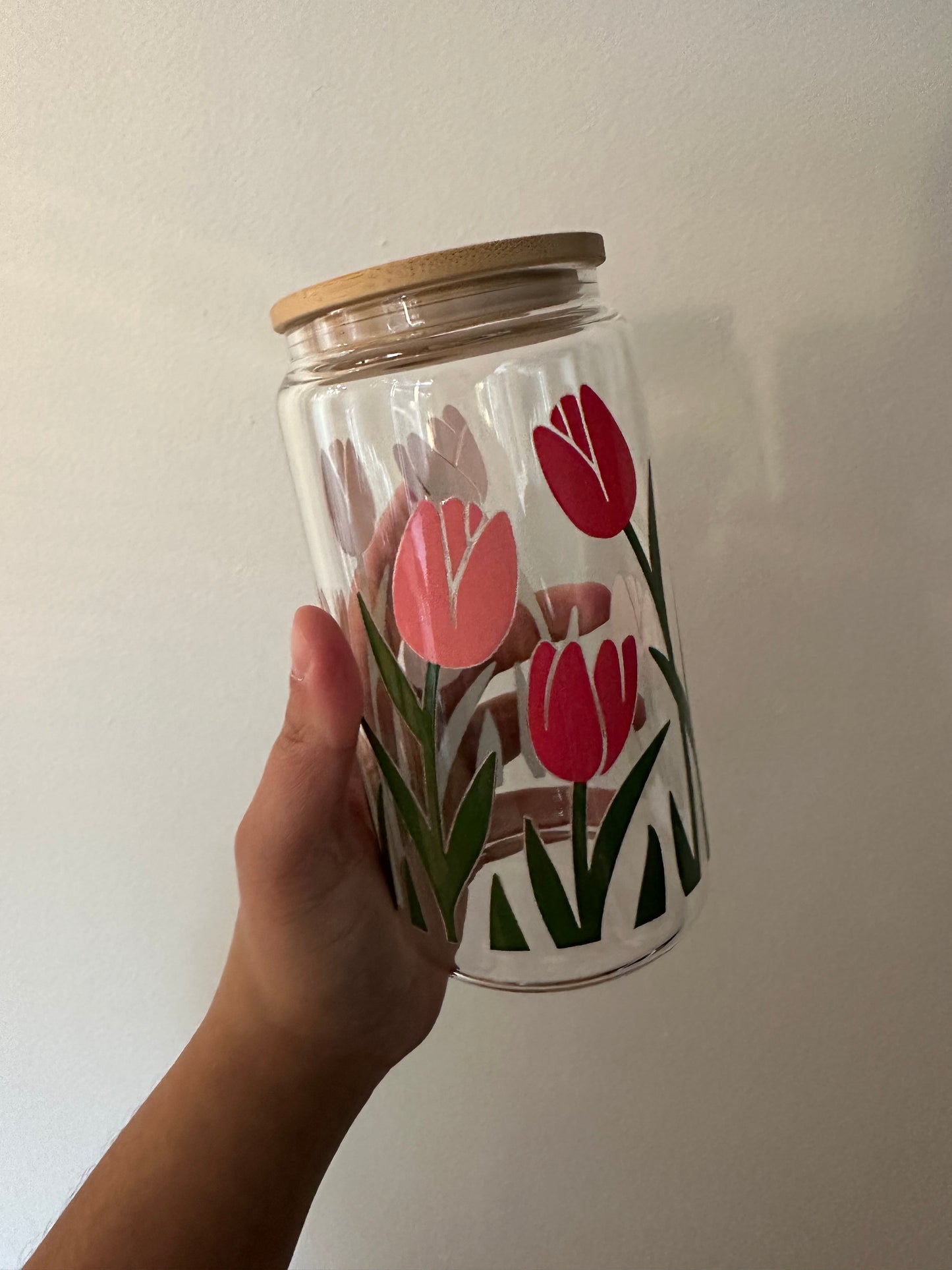Pink Tulips - 16oz Beer Can