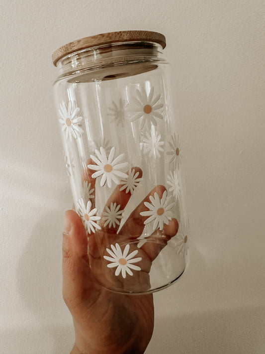 Daisy - Clear Glass Mug
